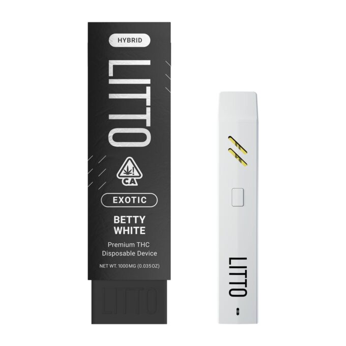 LITTO - Exotic Betty White(Hybrid) - Premium All-In-One THC Vape Pen - 1G ($40 each or 2 for $70)