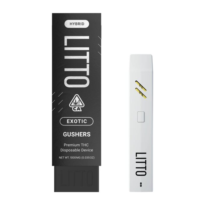 LITTO - Exotic Gushers(Hybrid) - Premium All-In-One THC Vape Pen - 1G ($40 each or 2 for $70)